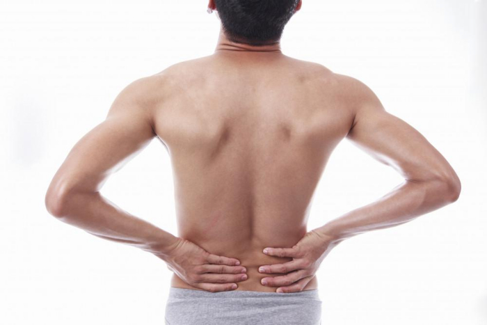 man having back pain